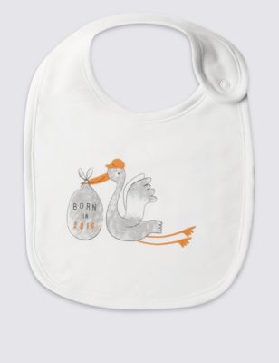 Pure Cotton Born in 2016 Bib